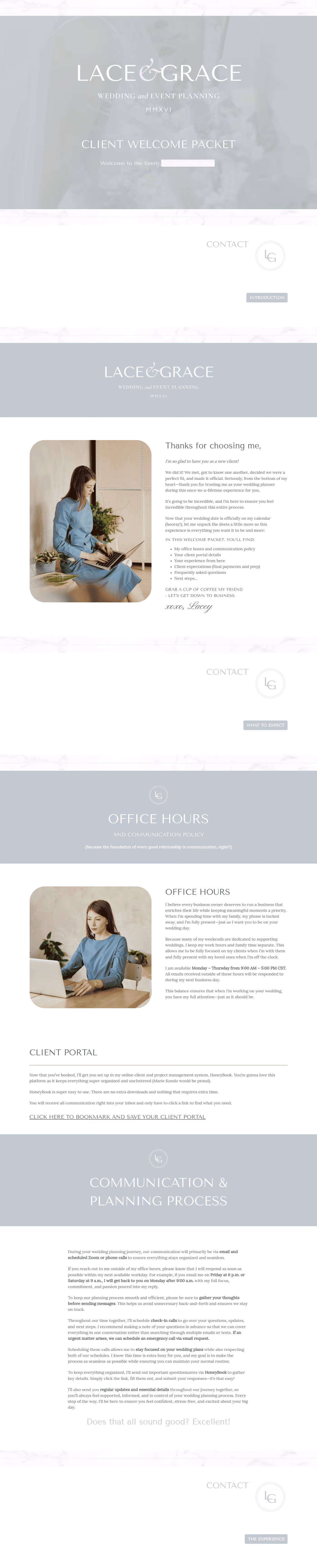 Client Welcome Packet for Wedding and Event Planners
