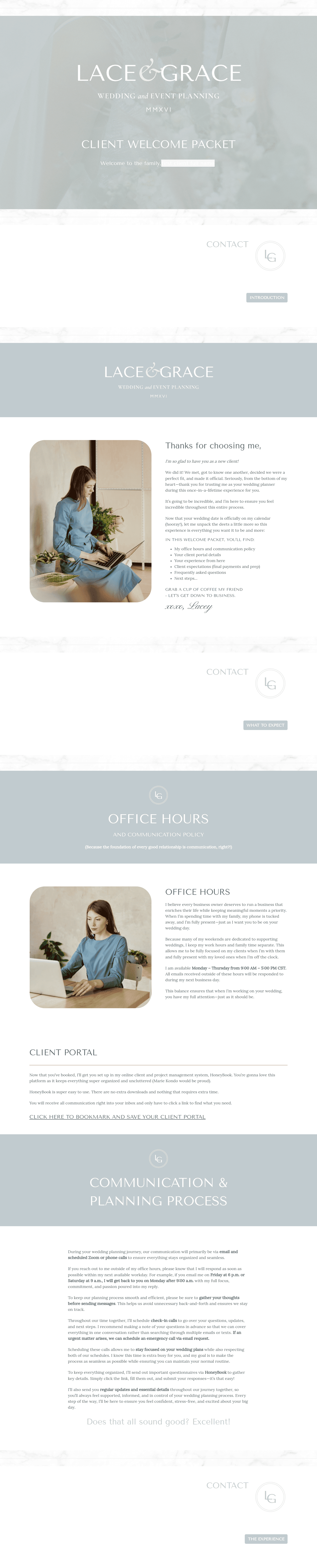 Client Welcome Packet for Wedding and Event Planners