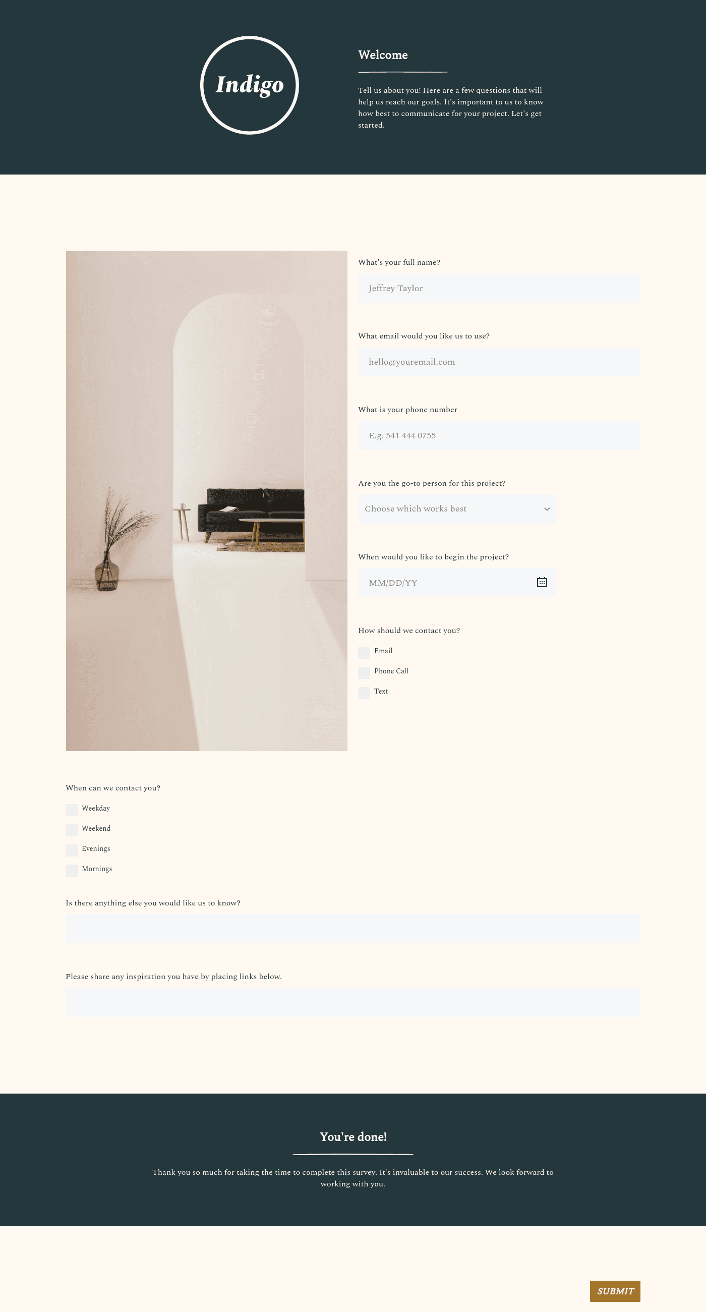Communication Preferences Form