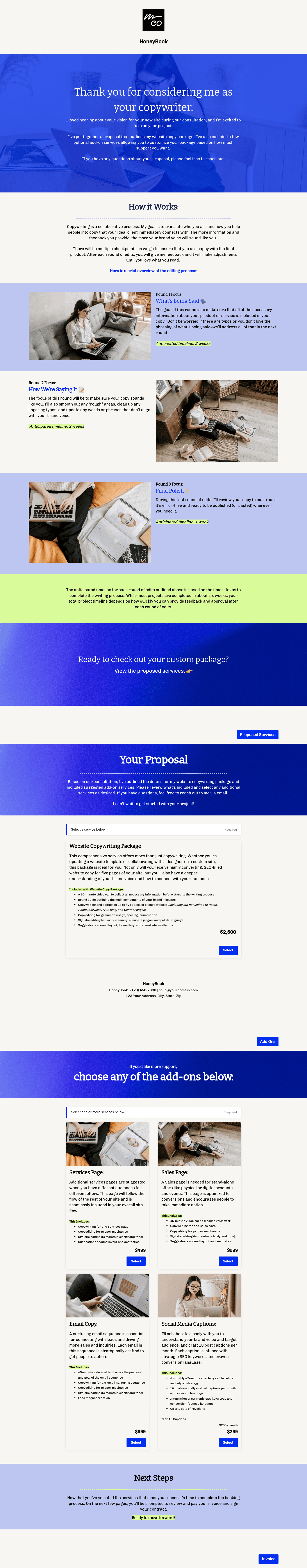 Copywriting Proposal