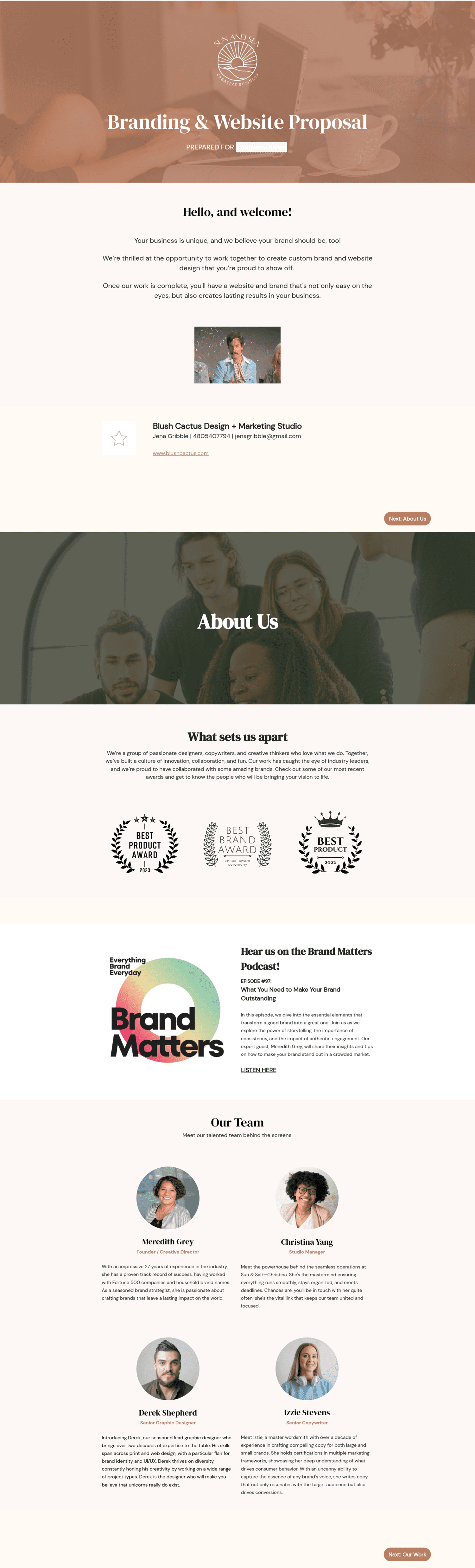Creative Agency Branding & Web Design Proposal