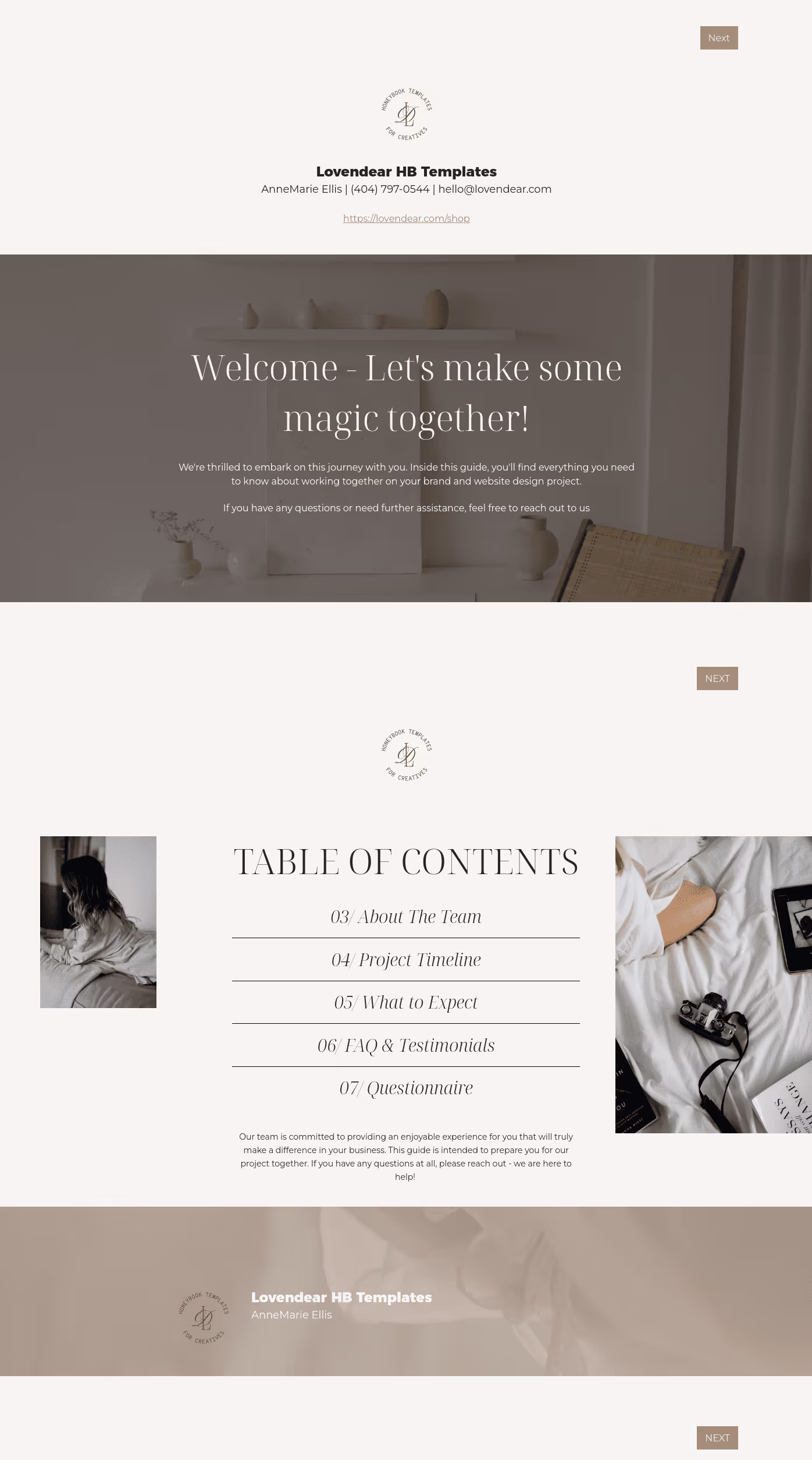 Designer Welcome Guide