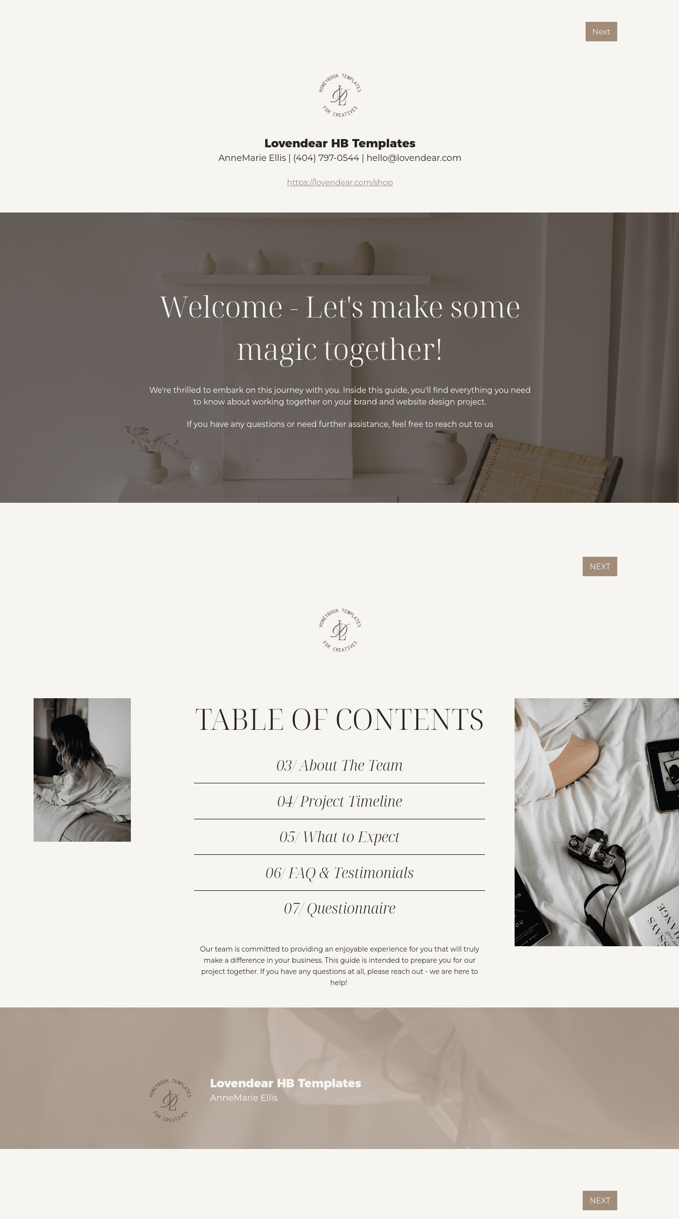 Designer Welcome Guide