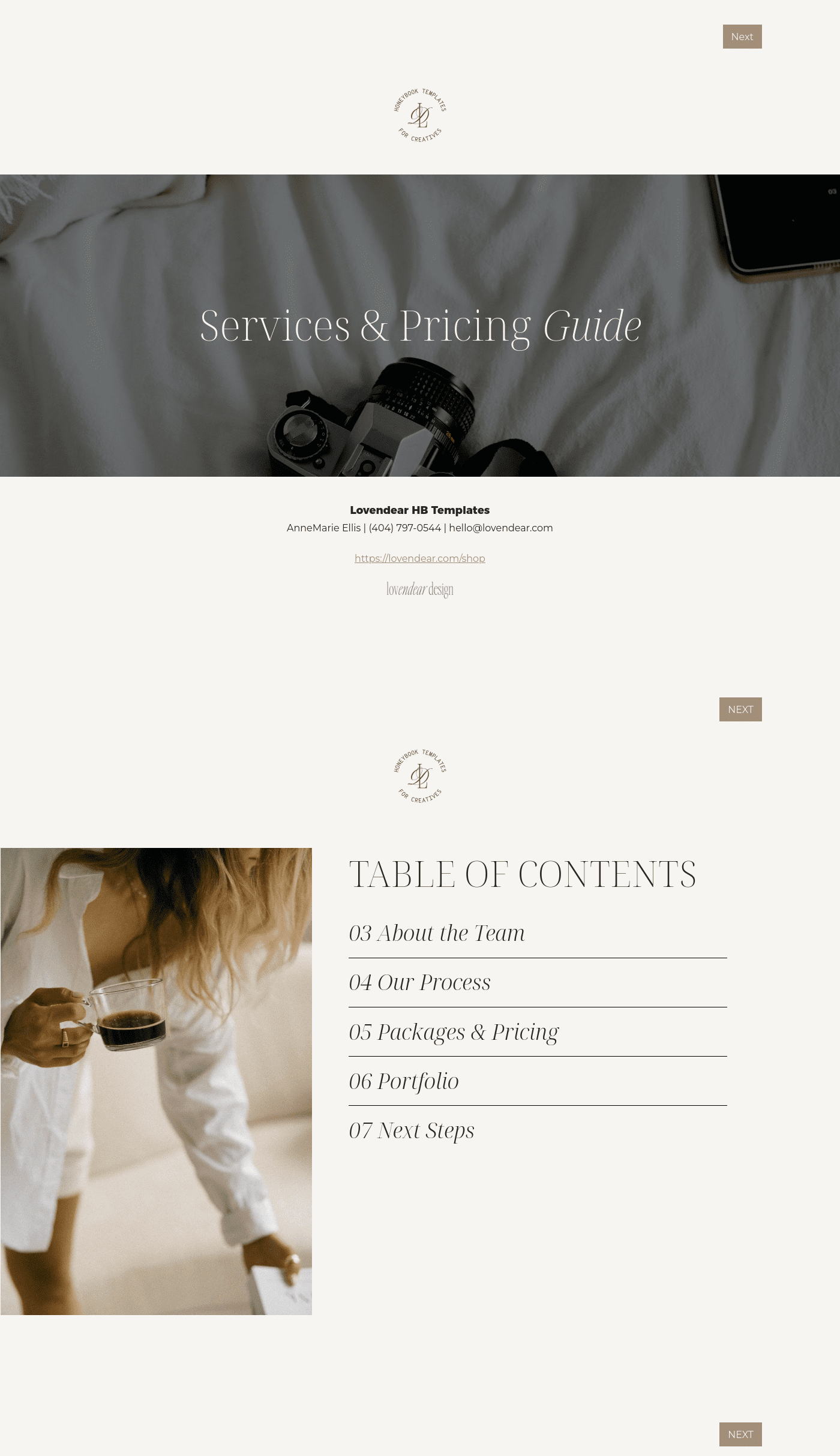 Designer Pricing Guide Template