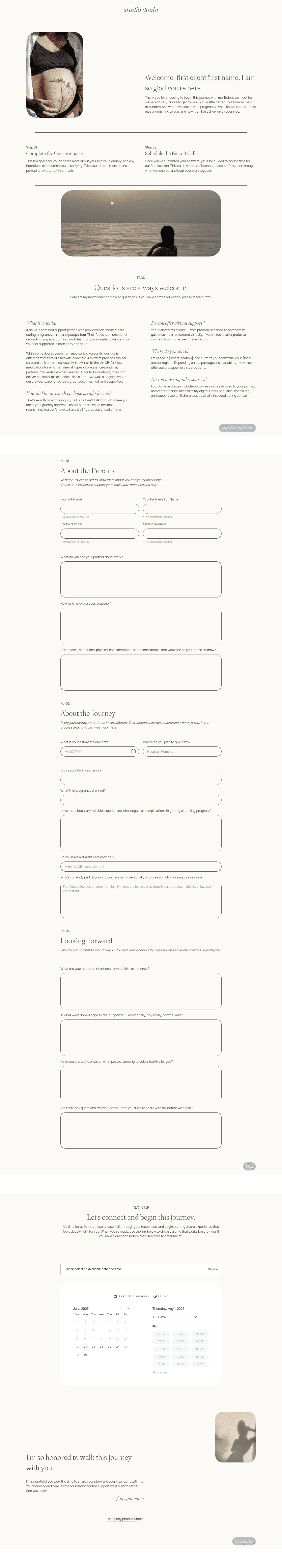 Doula Client Questionnaire