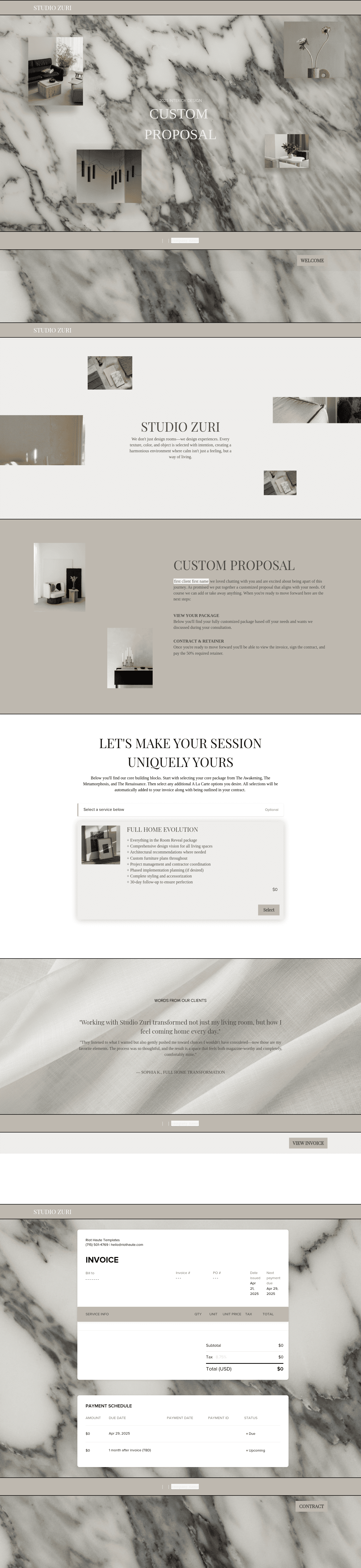 Editorial Interior Designer Proposal