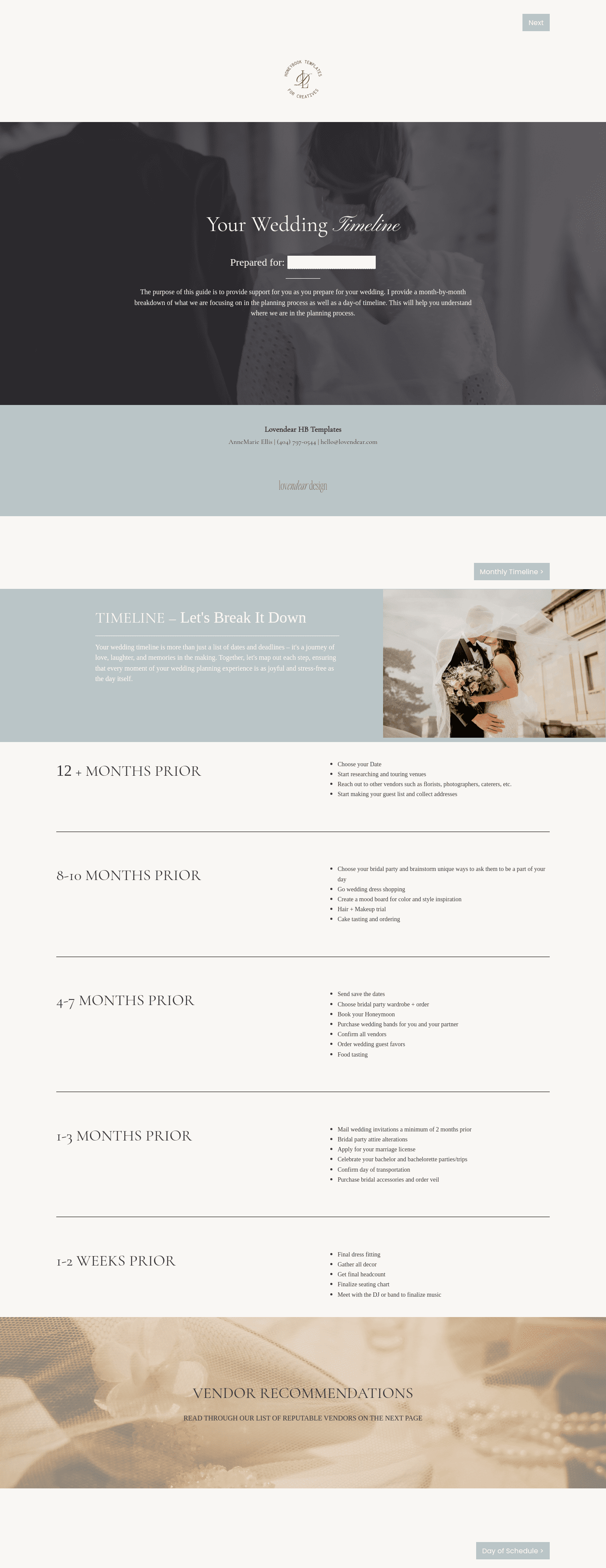 Event Planner Timeline