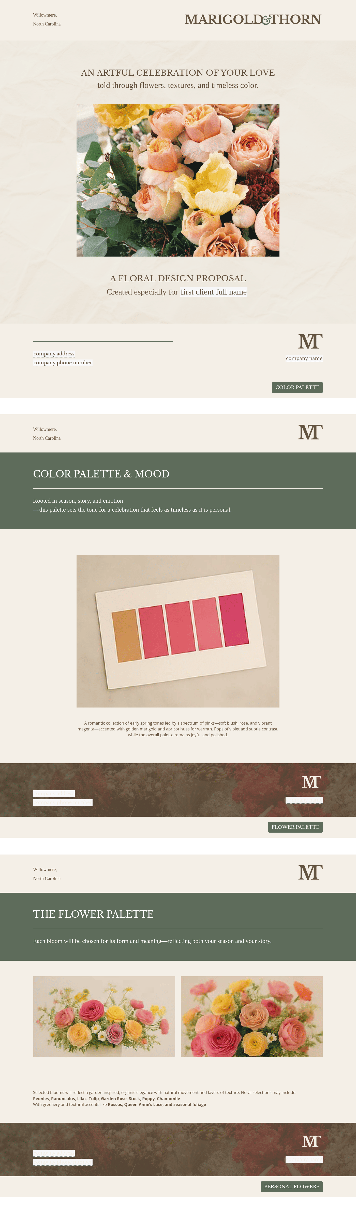 Florist Design Presentation