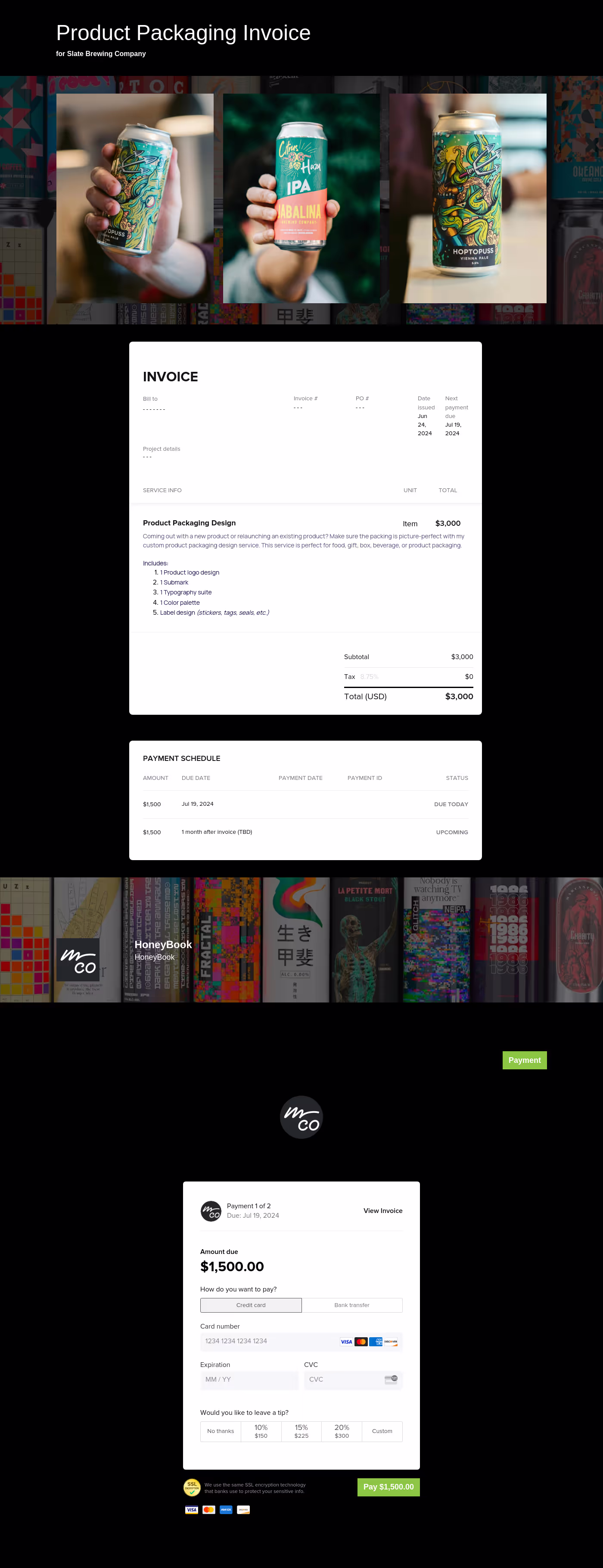 Graphic Design Invoice