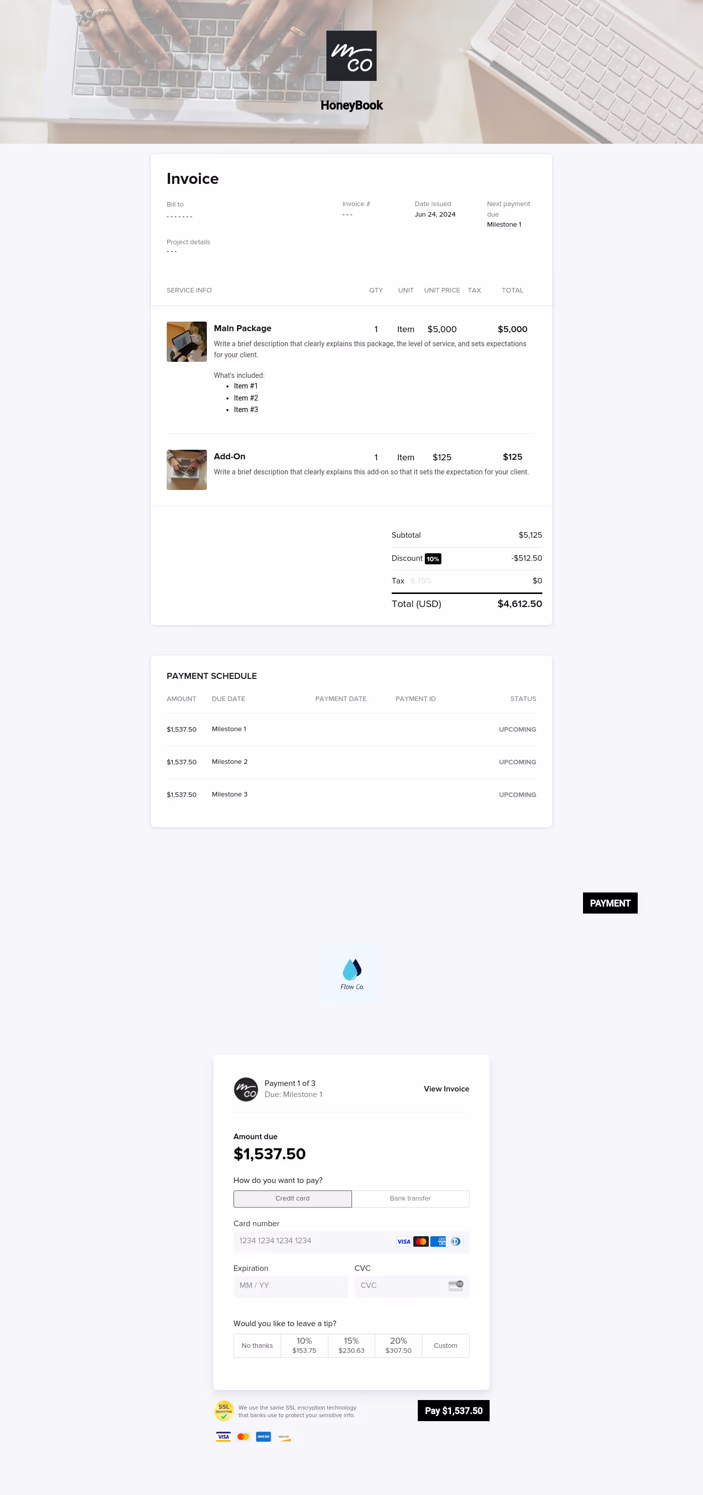 Invoice with Pictures