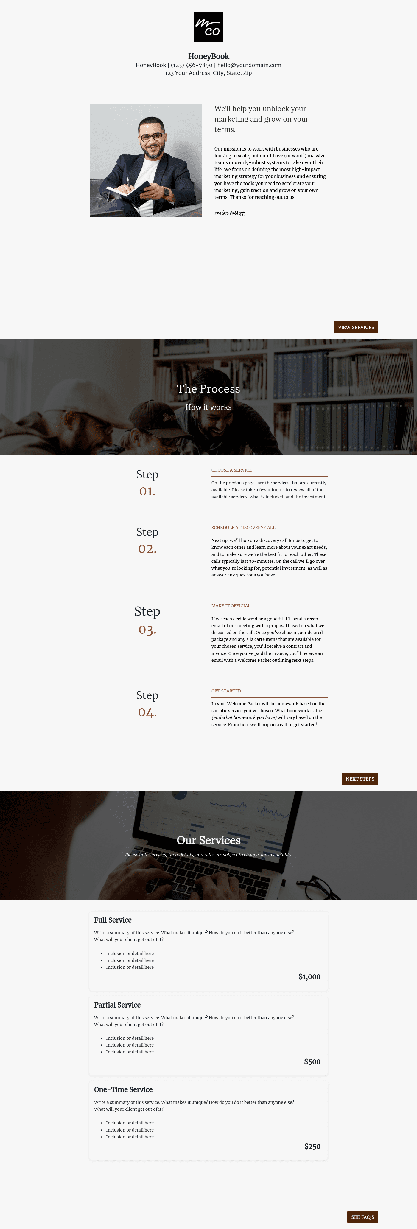 Intro Packet & Questionnaire