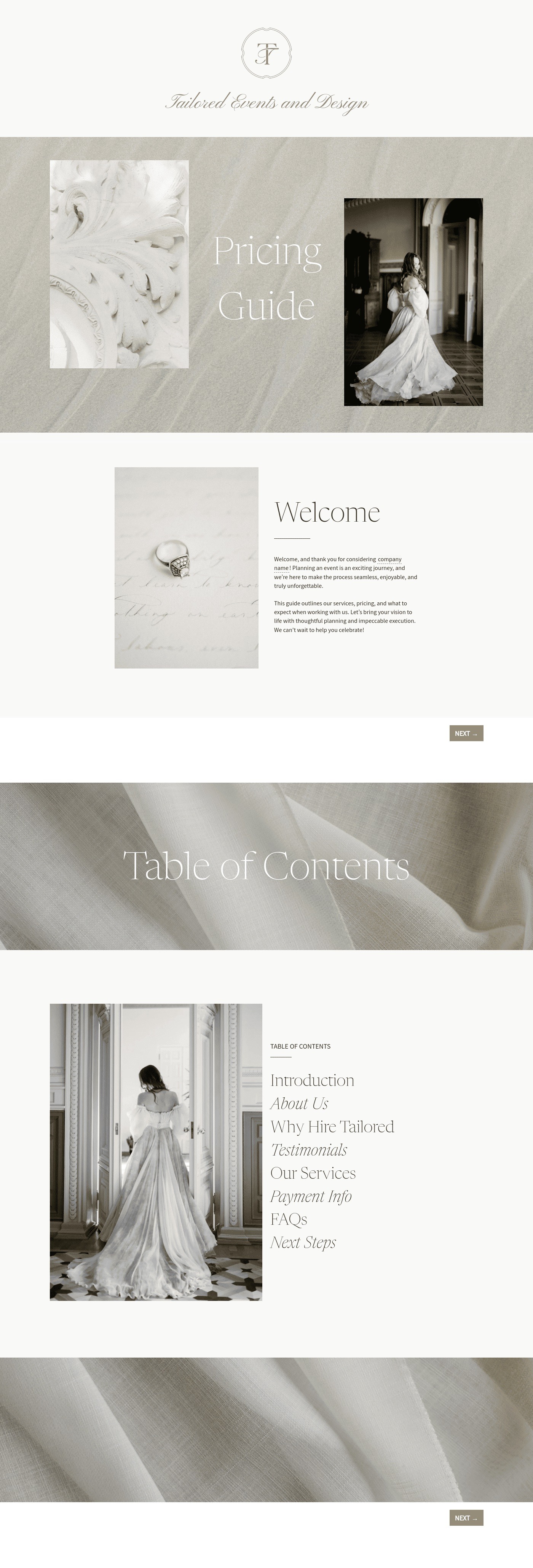 Pricing Guide for Wedding Planners