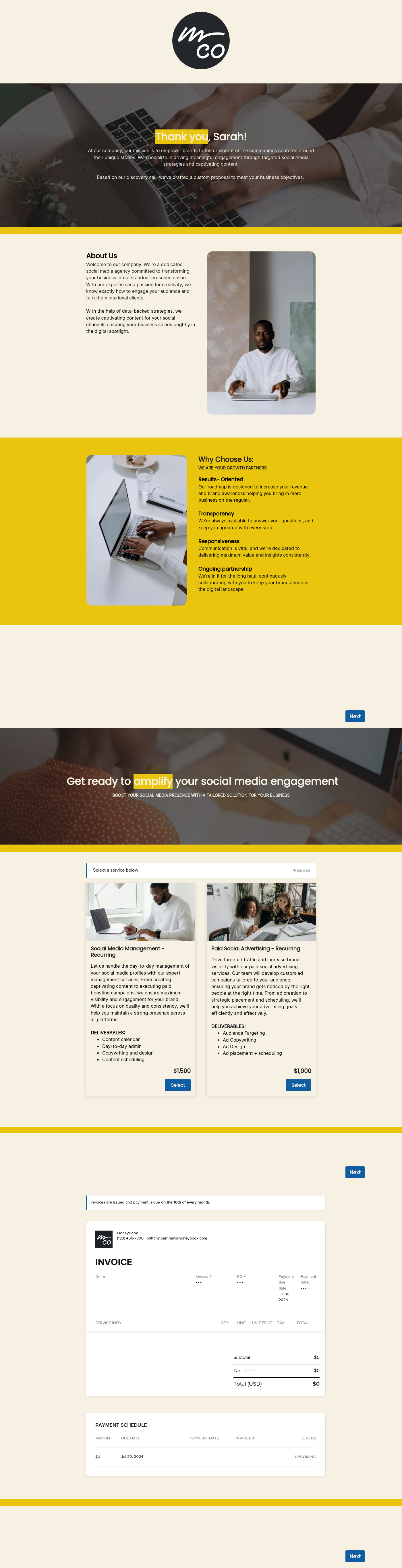 Proposal for Social Media Marketing Agency