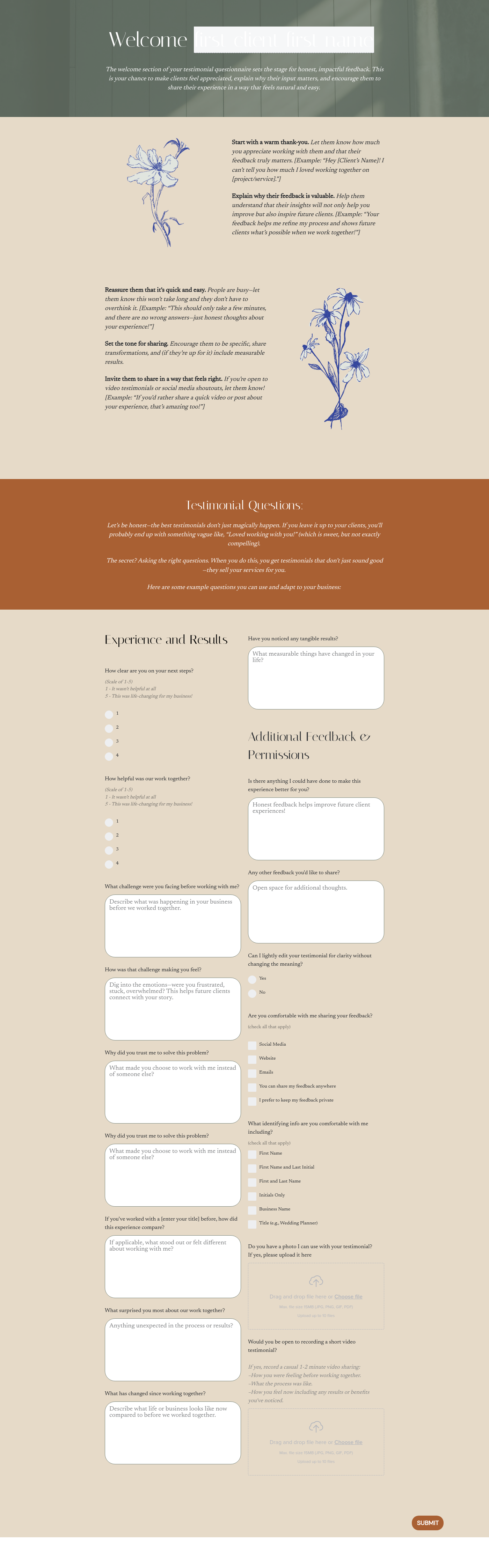 Quinn Brand Designer Testimonial Questionnaire