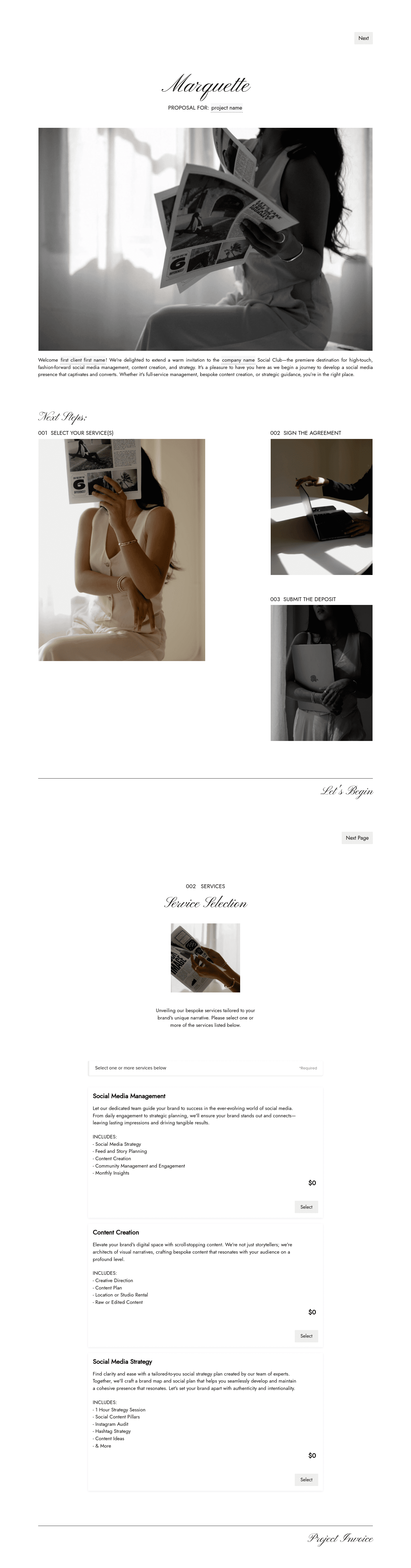 Social Media Marketing All-In-One Project Proposal