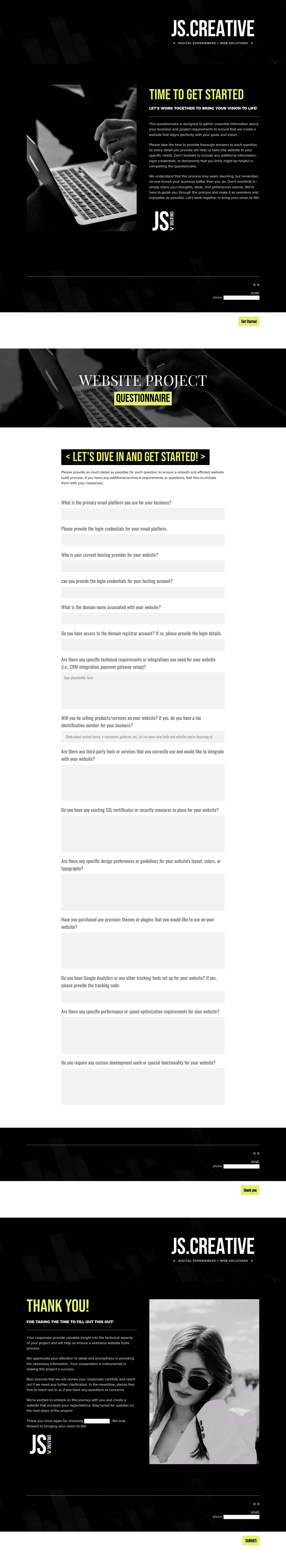 Technical Website Questionnaire