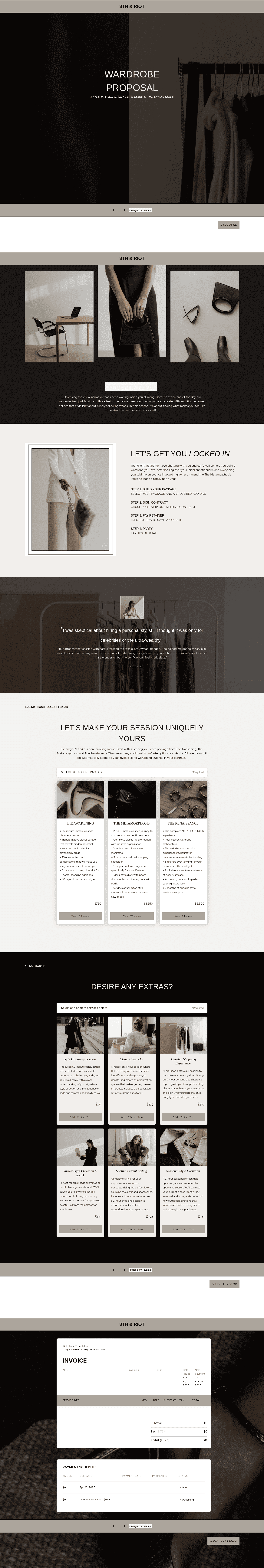 Wardrobe Stylist Proposal