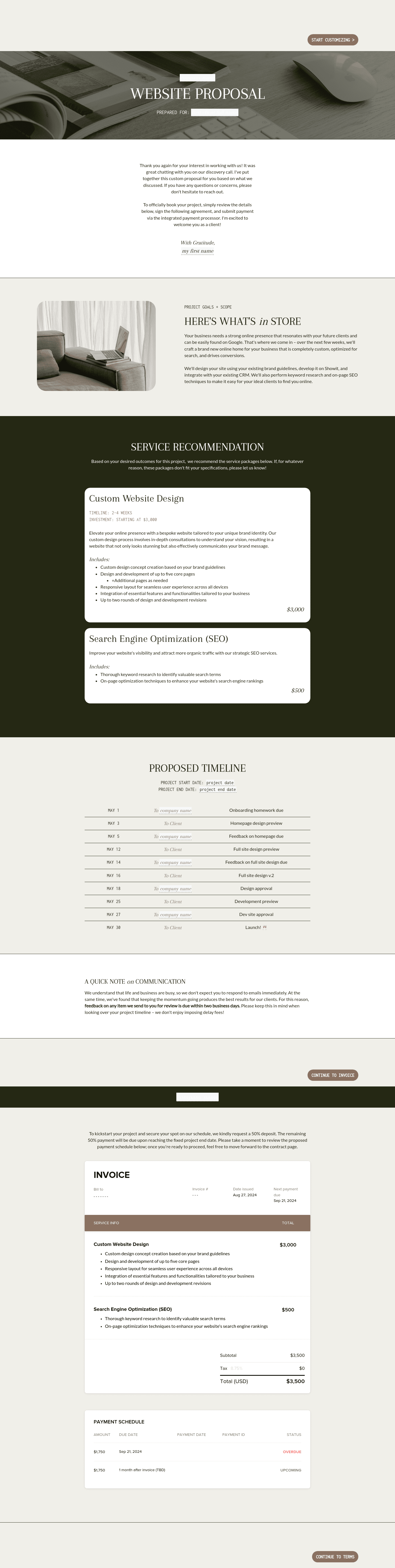 Website Designer Proposal