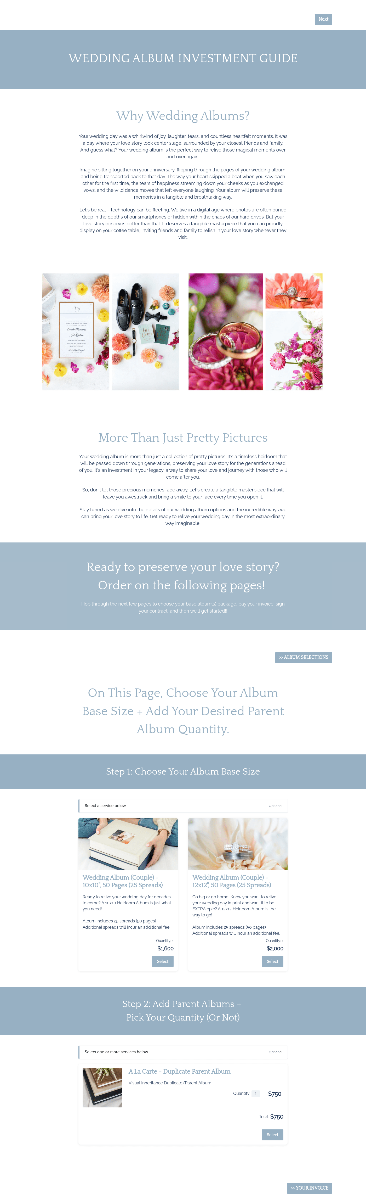 Wedding Photo Album Investment Guide (No Order Form)