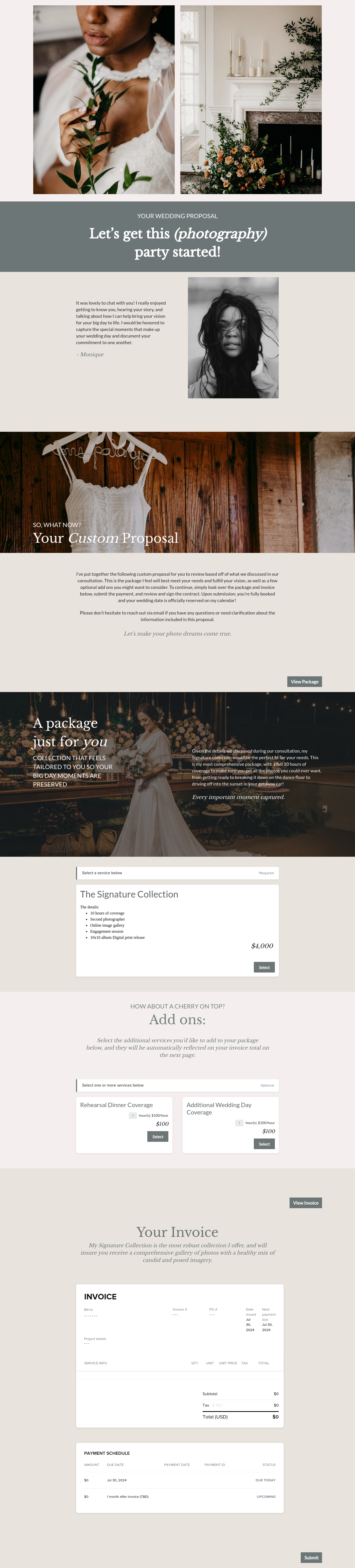 Wedding Photography Proposal