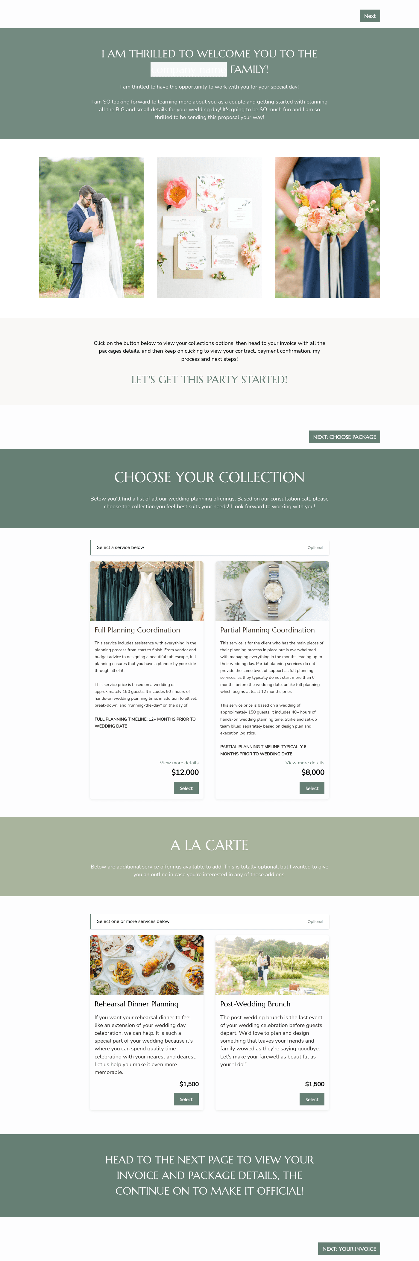 Wedding Planning Proposal