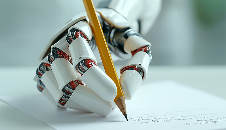 Robotic hand writing