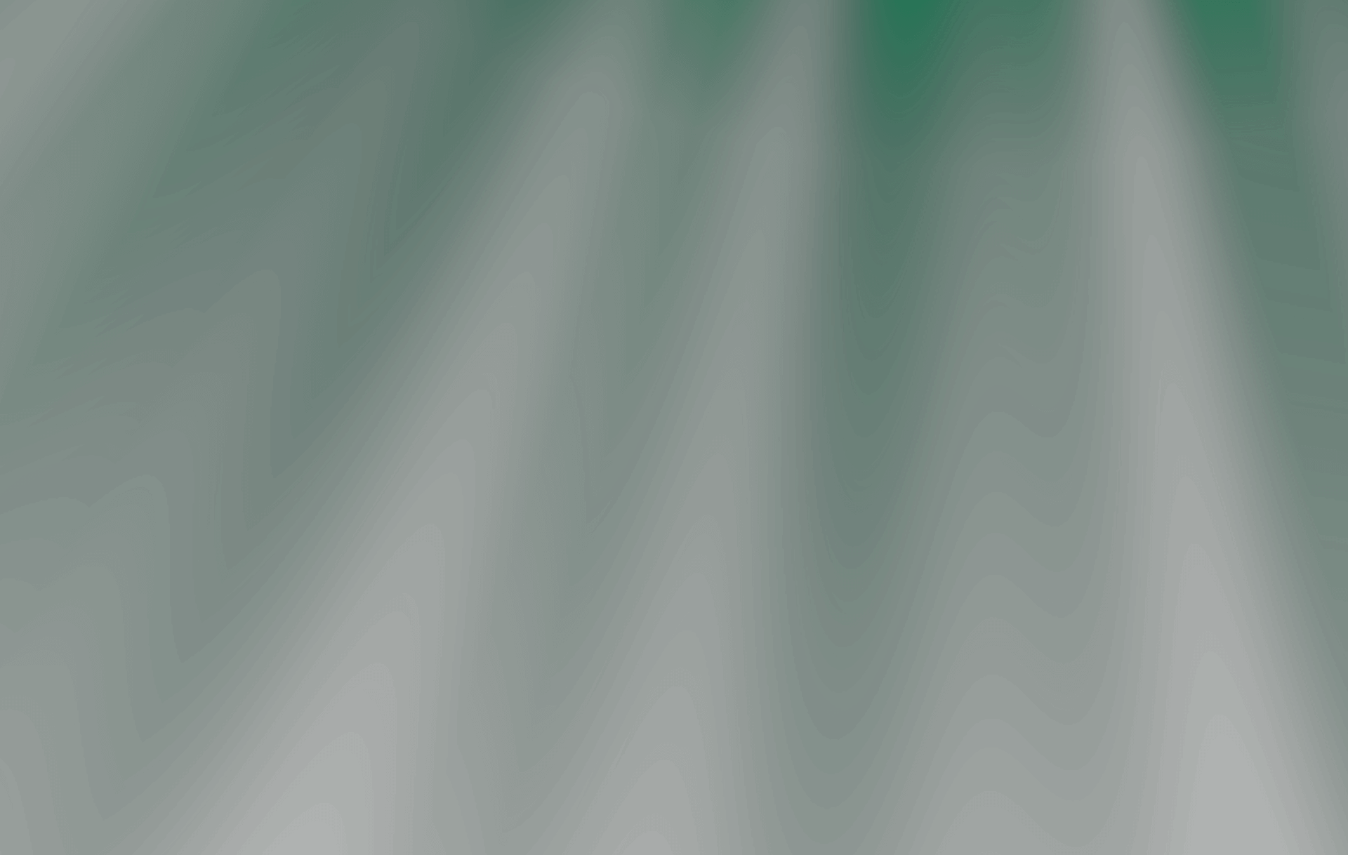 Abstract dark green gradient background with subtle wavy patterns.