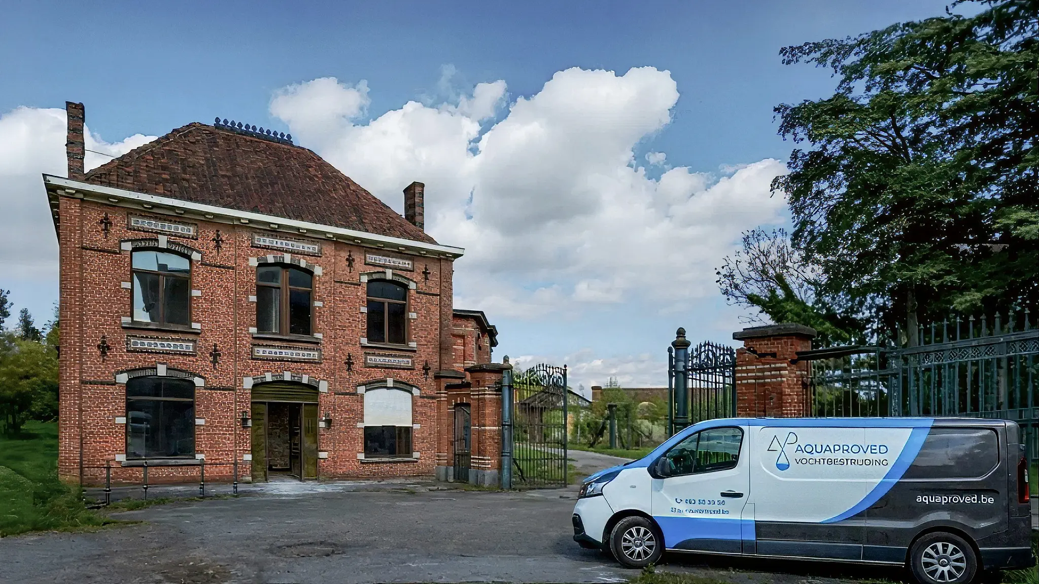Aquaproved vochtbestrijding bestelwagen voor historische woning