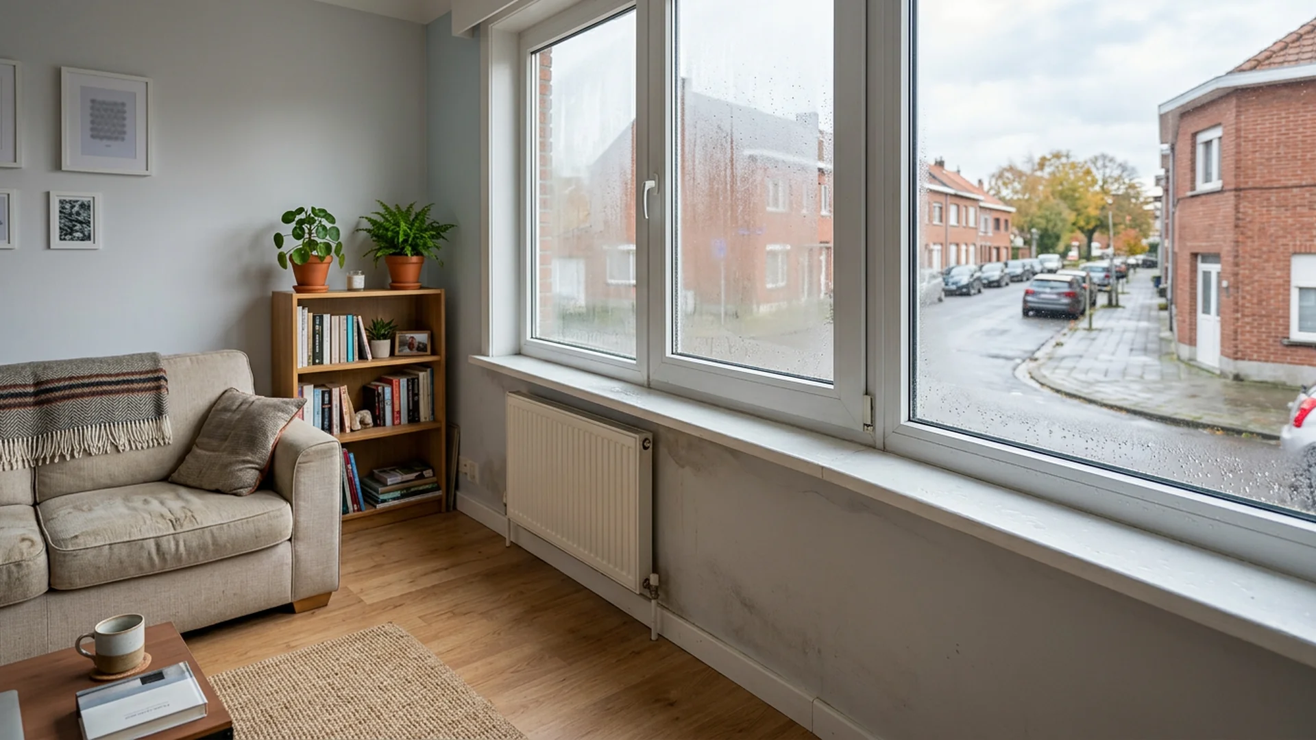 AQUAPROVED vochtbestrijding: vochtschade op een binnenmuur in een woning