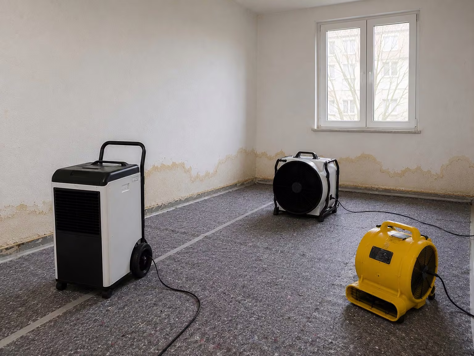 Trocknung von Wänden nach einem Schimmelschaden von Schimmel Konzepte