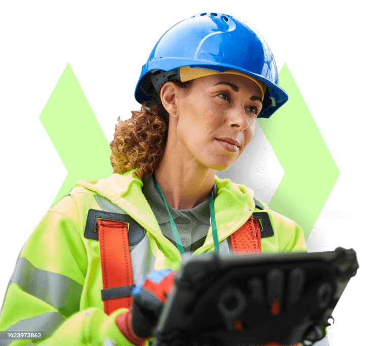 Project manager reviewing and managing Purchase Orders on a tablet, demonstrating ONSO's centralized control over project spending and budget adherence.