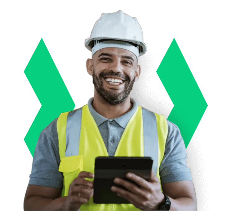 Supplier receiving a digital Purchase Order from ONSO on a tablet, streamlining order fulfillment and improving supply chain communication for construction materials.