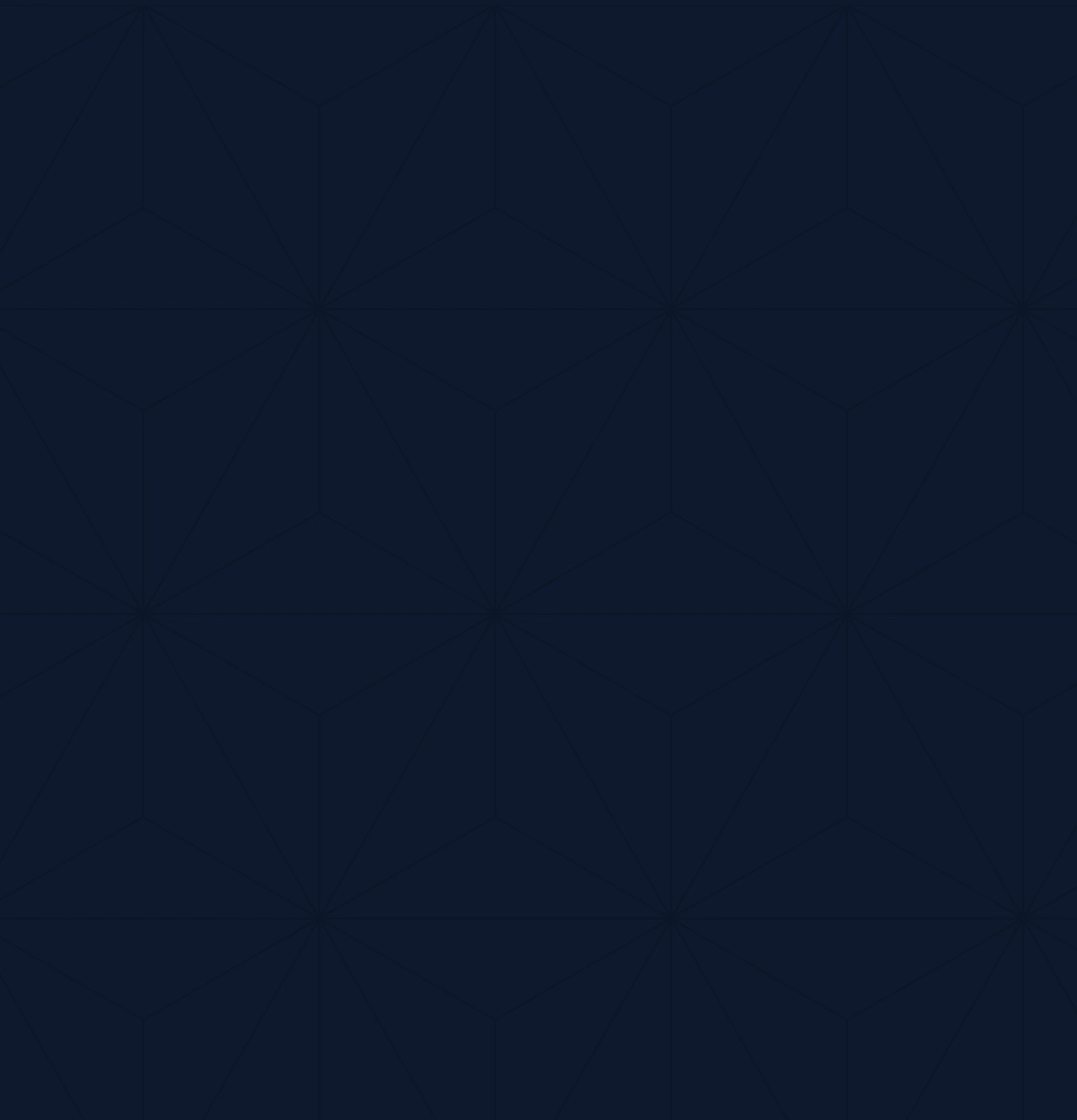 Dark blue geometric pattern with faint intersecting polygons and star shapes.