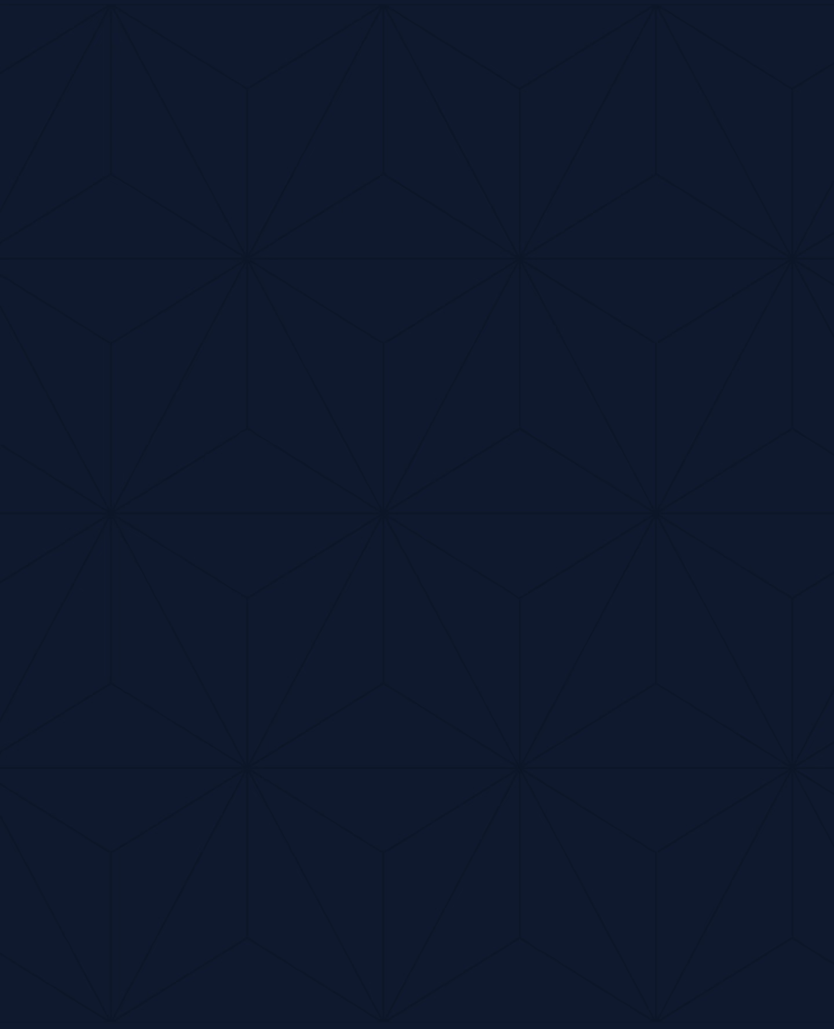 Dark blue background with a subtle geometric cube pattern.