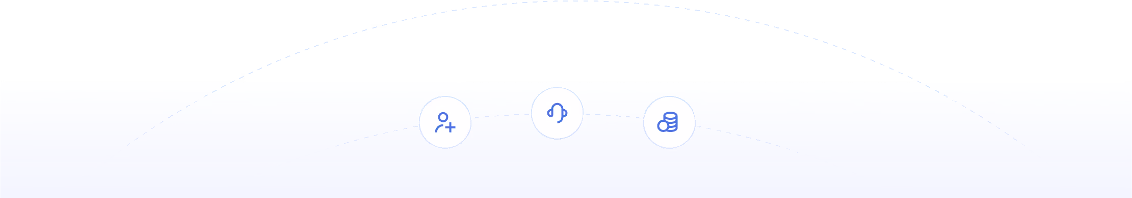 Provet interface with user, support, and data icons on light blue background