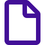 Provet purple file document icon with folded corner