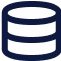 Provet blue database icon representing data storage and management