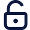 Provet blue open padlock icon representing security and unlocking