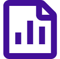 Provet document icon with purple bar graph showing data analytics