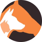 Provet Pay logo with stylized orange and white dog silhouette