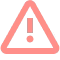 Warning icon with an exclamation mark inside a triangle.