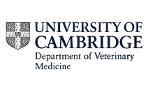 University of Cambridge Department of Veterinary Medicine logo featuring a shield with heraldic symbols.