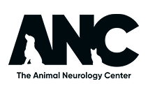 Logo with the letters ANC and a silhouette of a sitting dog integrated into the A, representing The Animal Neurology Center.