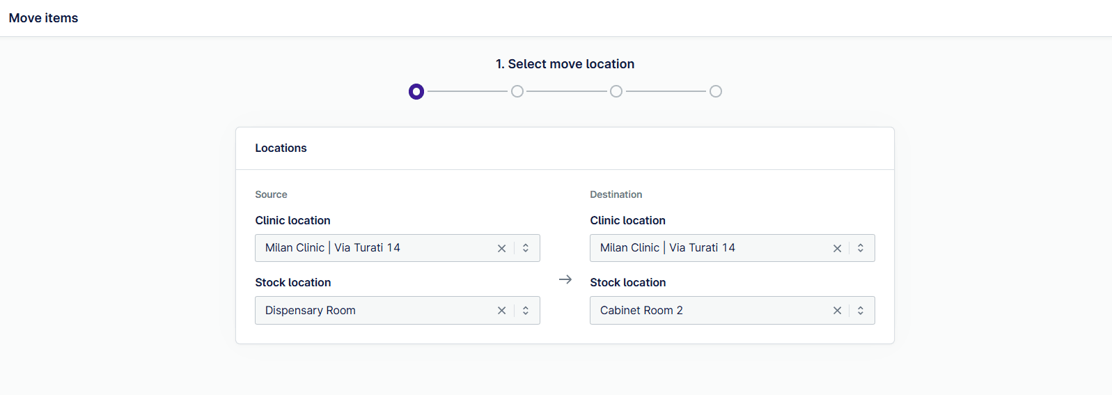 Move itms btw lc_Step 1_select Move location