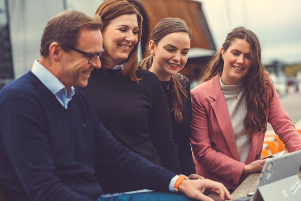 FotoWare CEO with colleagues