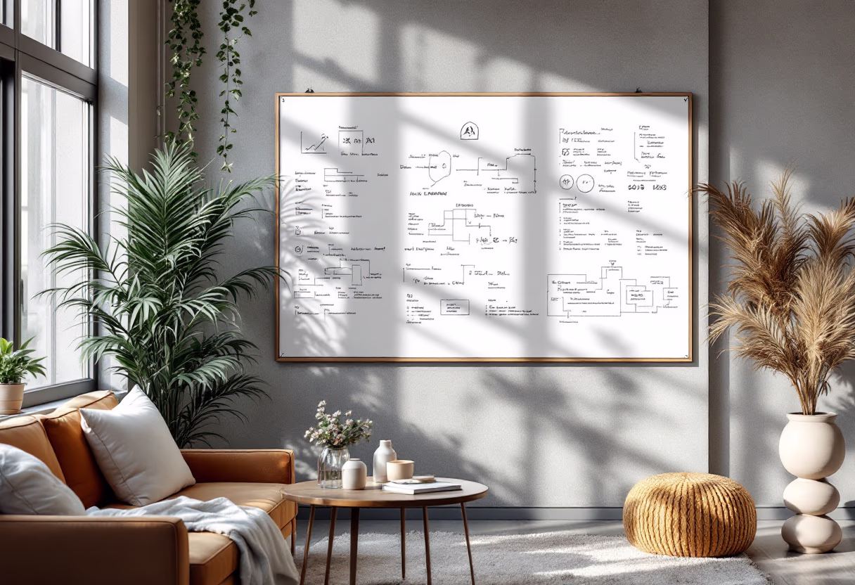 image of algorithm process on whiteboard