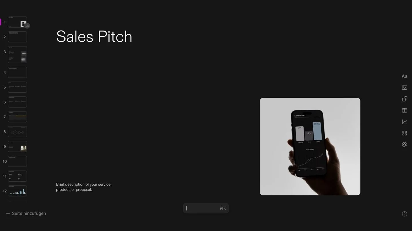 Tome dashboard screenshot