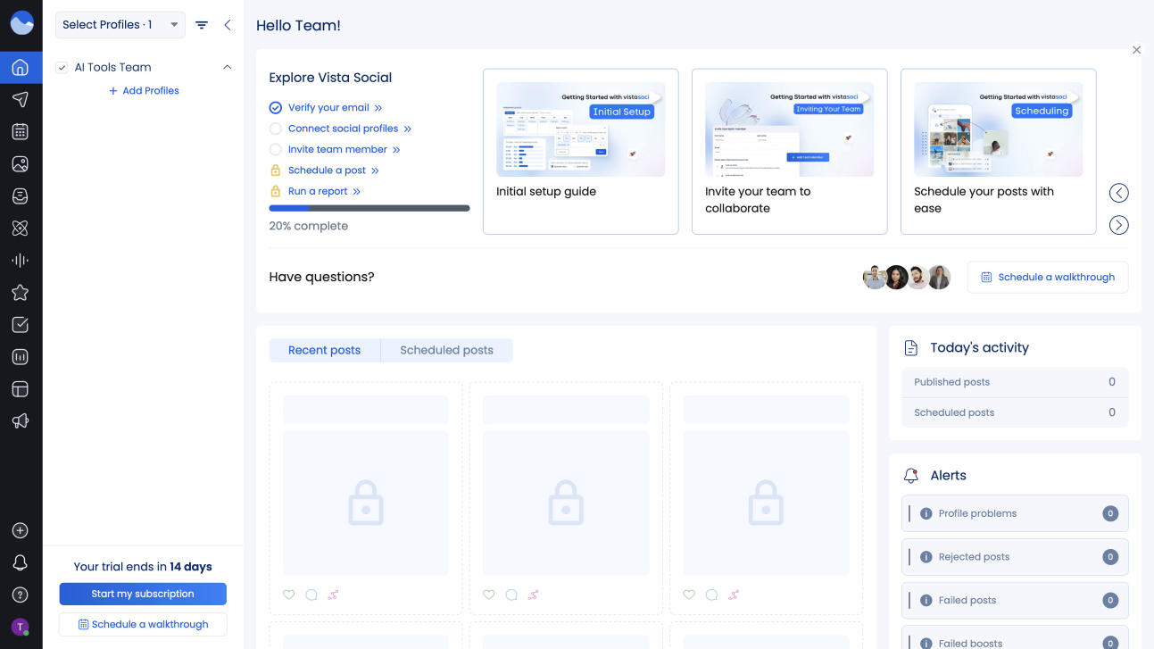 Vista Social Dashboard