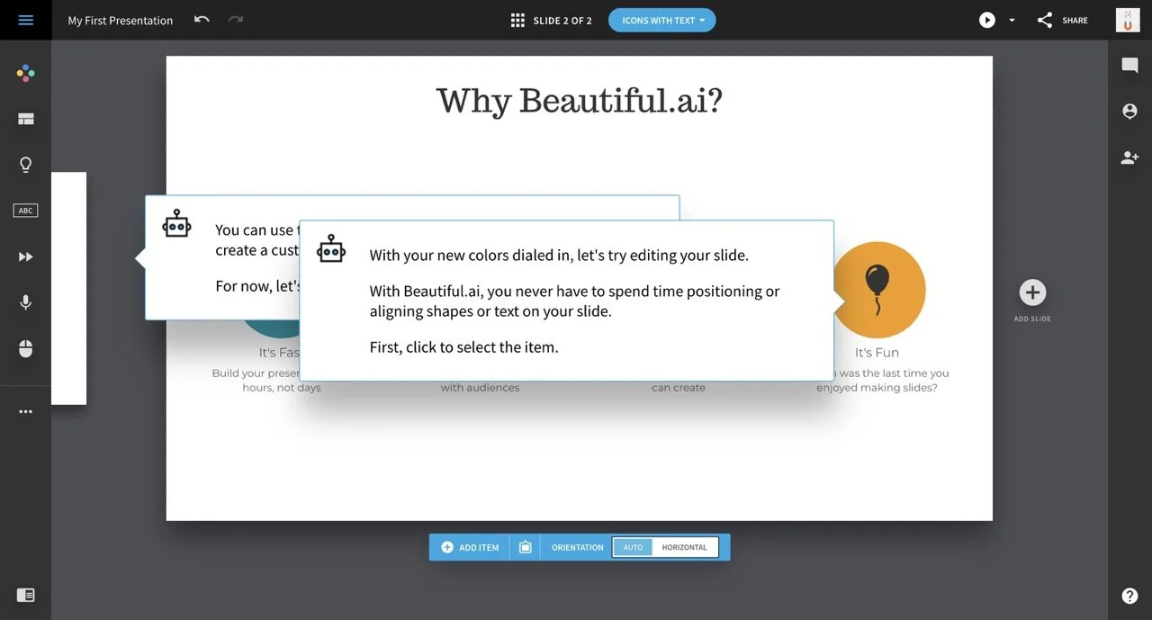 Beautiful.AI Dashboard Screenshot