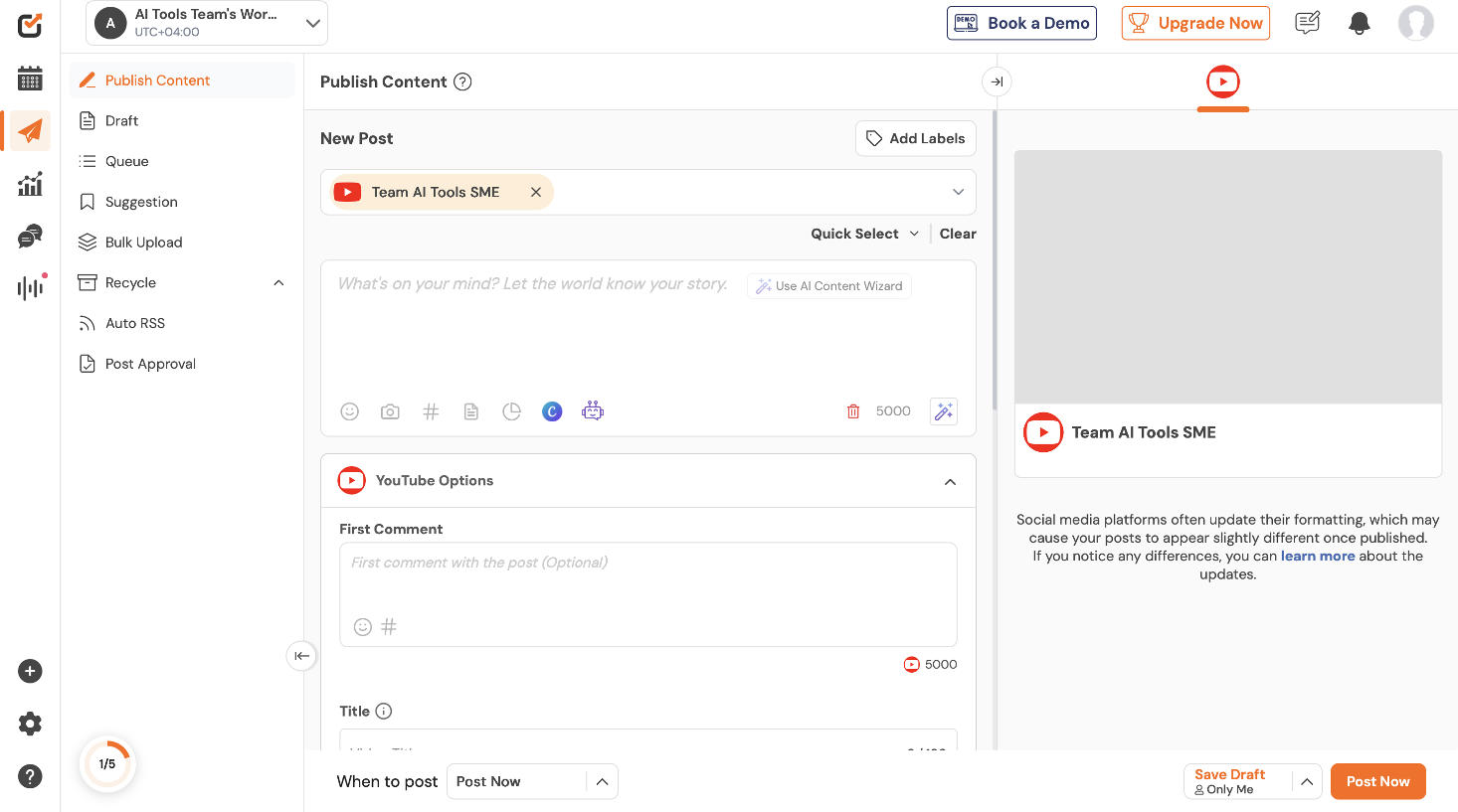 Social Champ Dashboard
